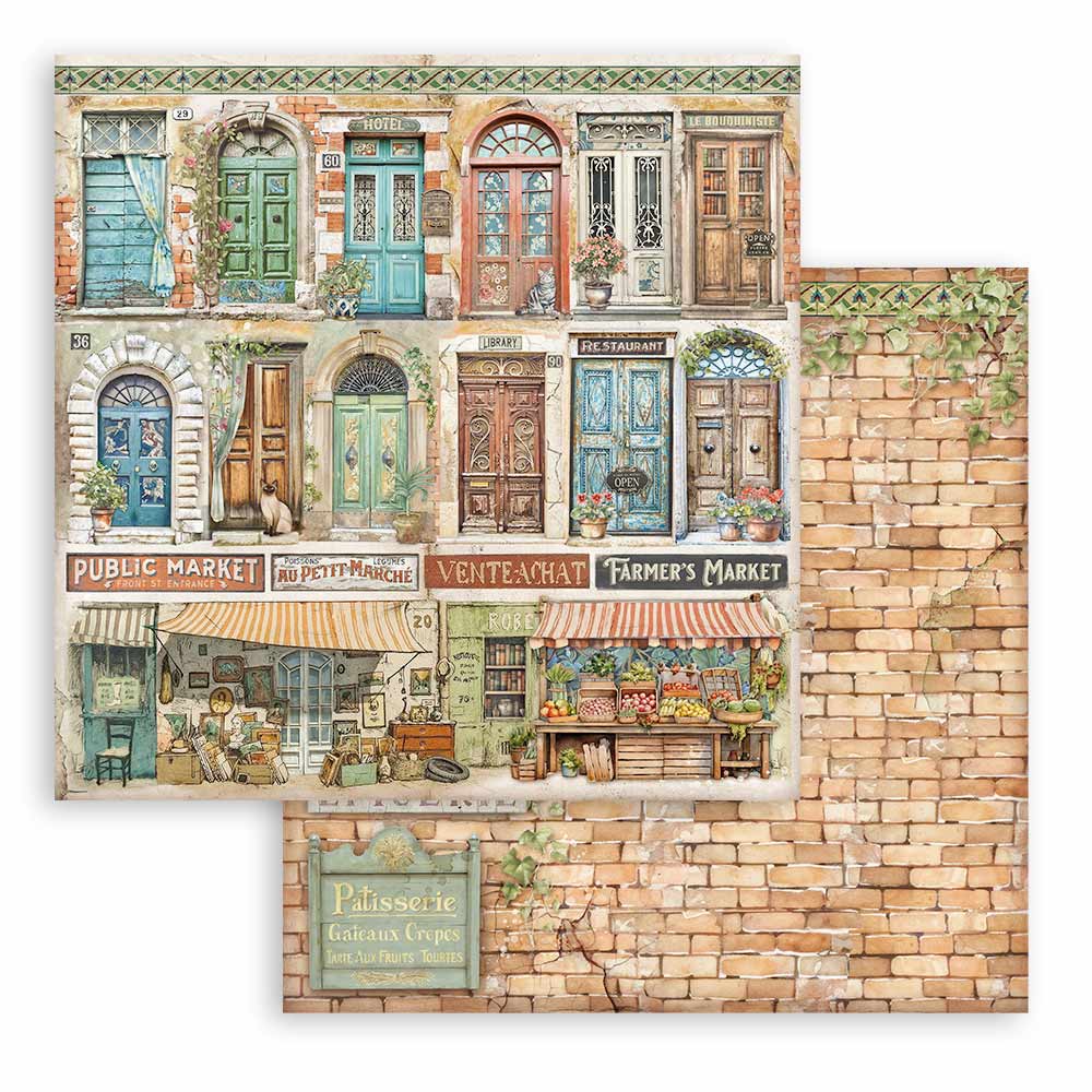 Stamperia Art of Traveling 8x8 Paper Pad