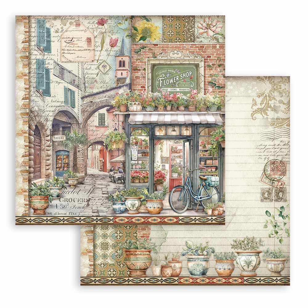 Stamperia Art of Traveling 8x8 Paper Pad