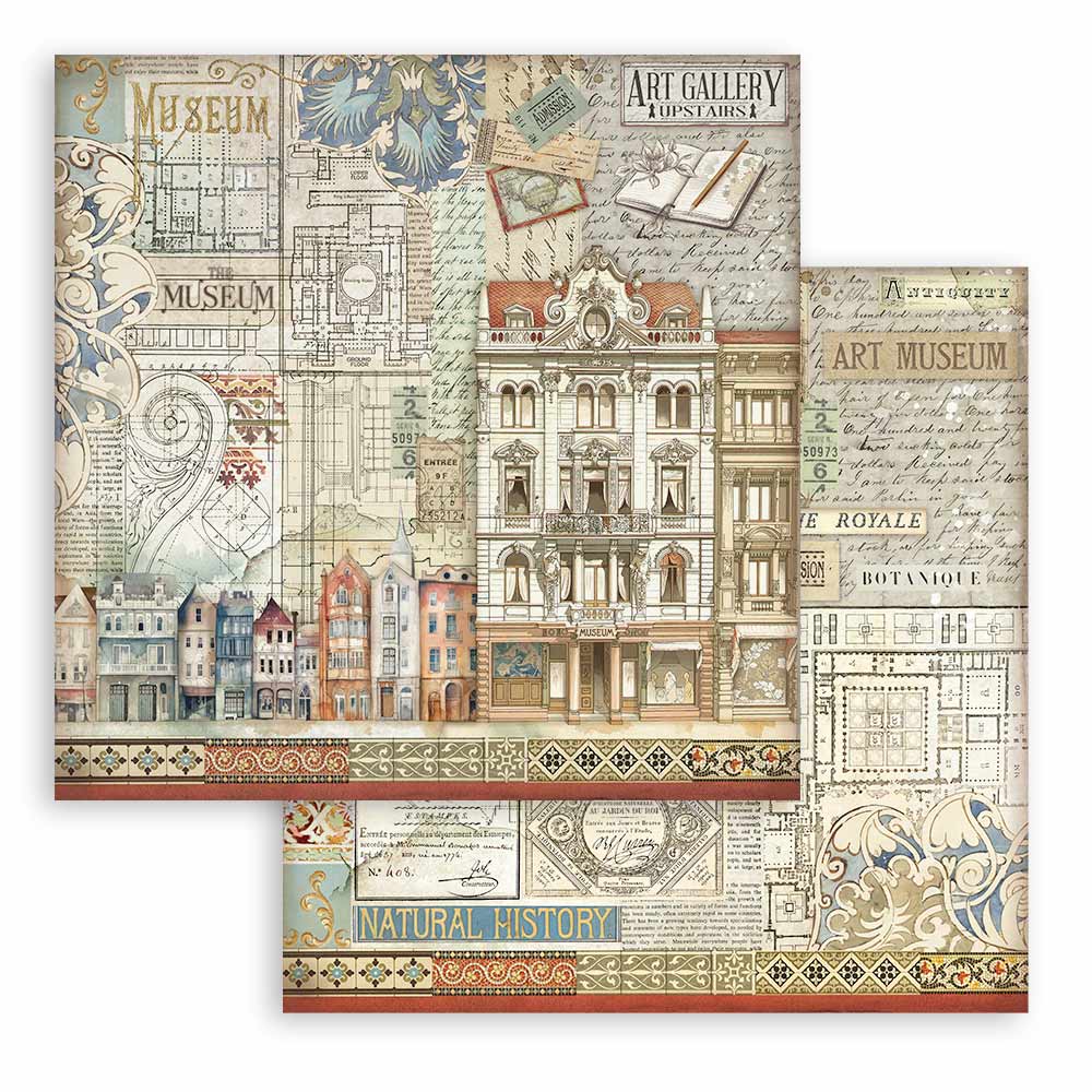 Stamperia Art of Traveling 8x8 Paper Pad