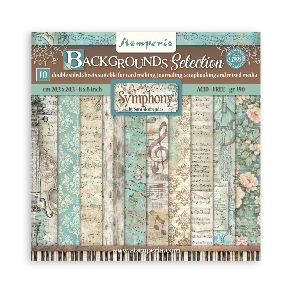 Stamperia Symphony 8x8 Backgrounds