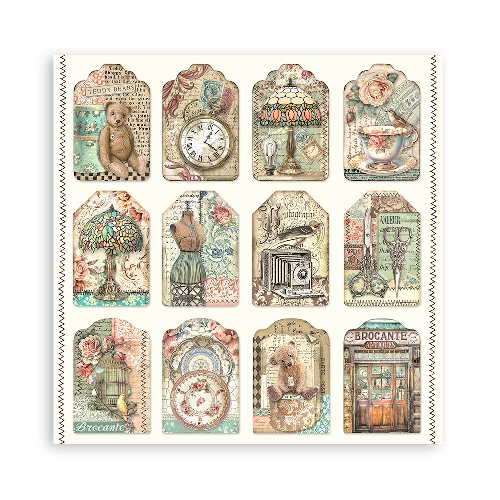 Stamperia Brocante Antiques 8x8 Paper Pad