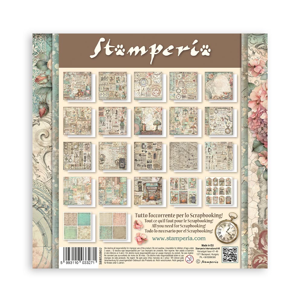 Stamperia Brocante Antiques 8x8 Paper Pad