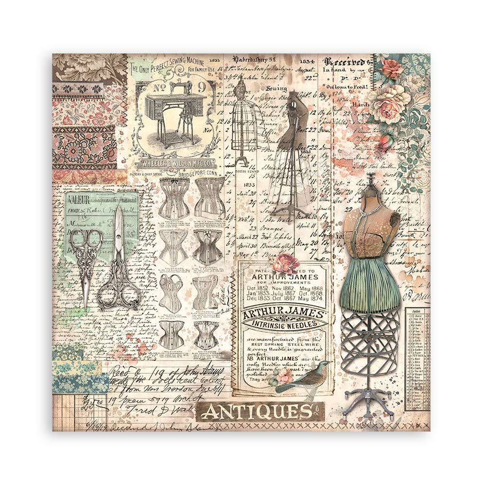 Stamperia Brocante Antiques 8x8 Paper Pad