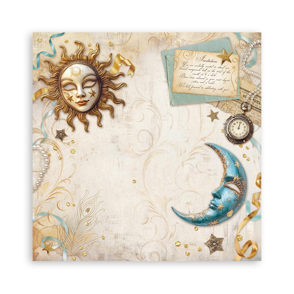 Stamperia Masquerade 8x8 Paper Pad