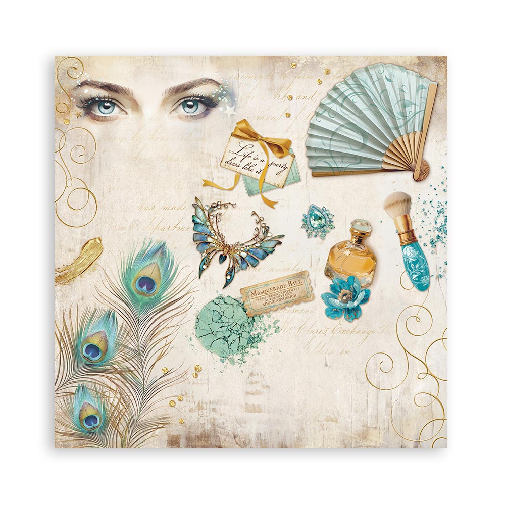 Stamperia Masquerade 8x8 Paper Pad