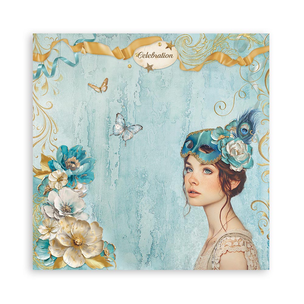Stamperia Masquerade 8x8 Paper Pad