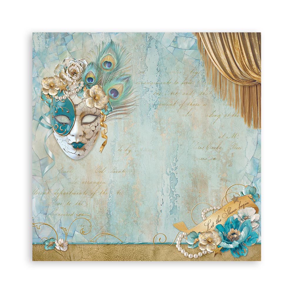 Stamperia Masquerade 8x8 Paper Pad