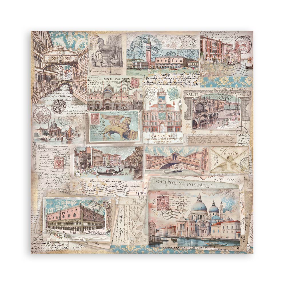 Stamperia Venice City of Art 8x8 Paper Pad
