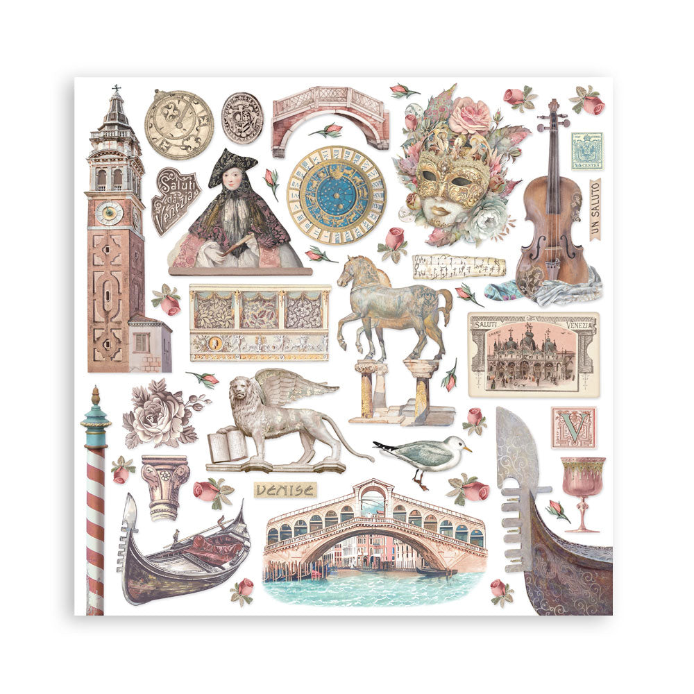 Stamperia Venice City of Art 8x8 Paper Pad