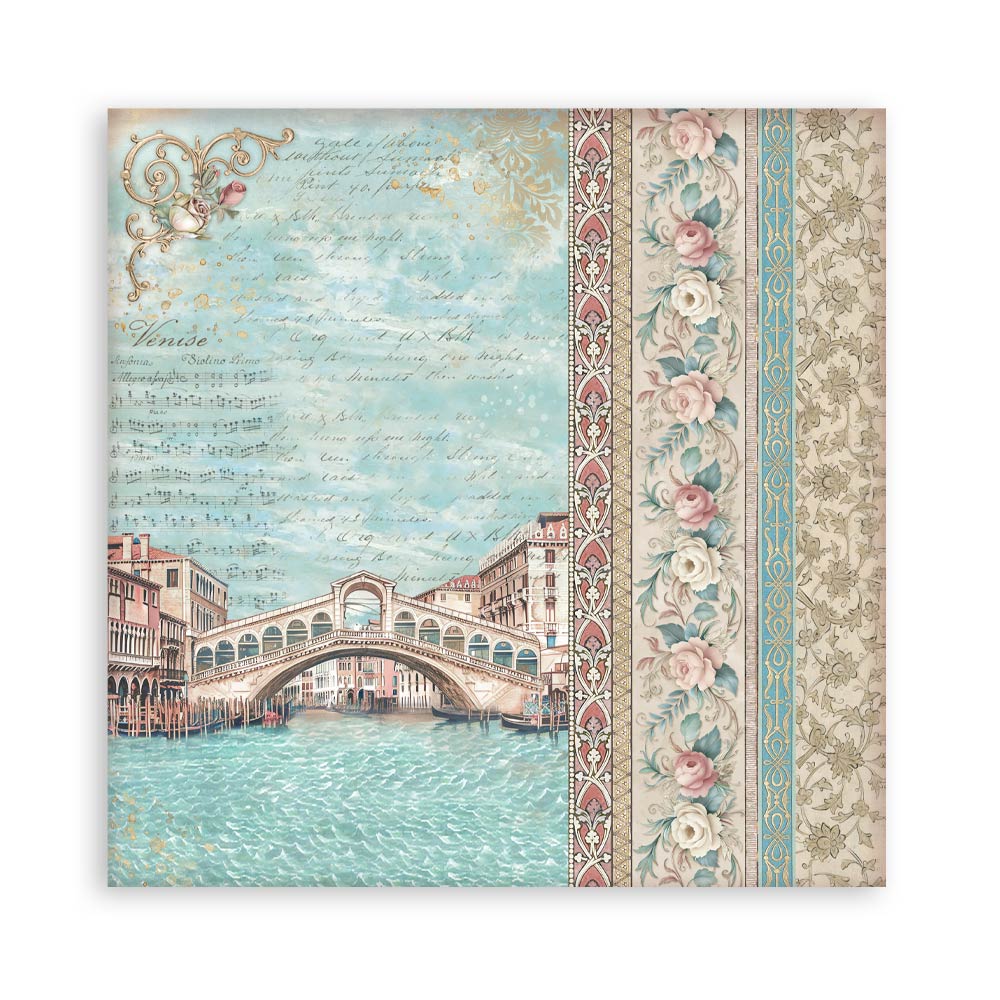 Stamperia Venice City of Art 8x8 Paper Pad