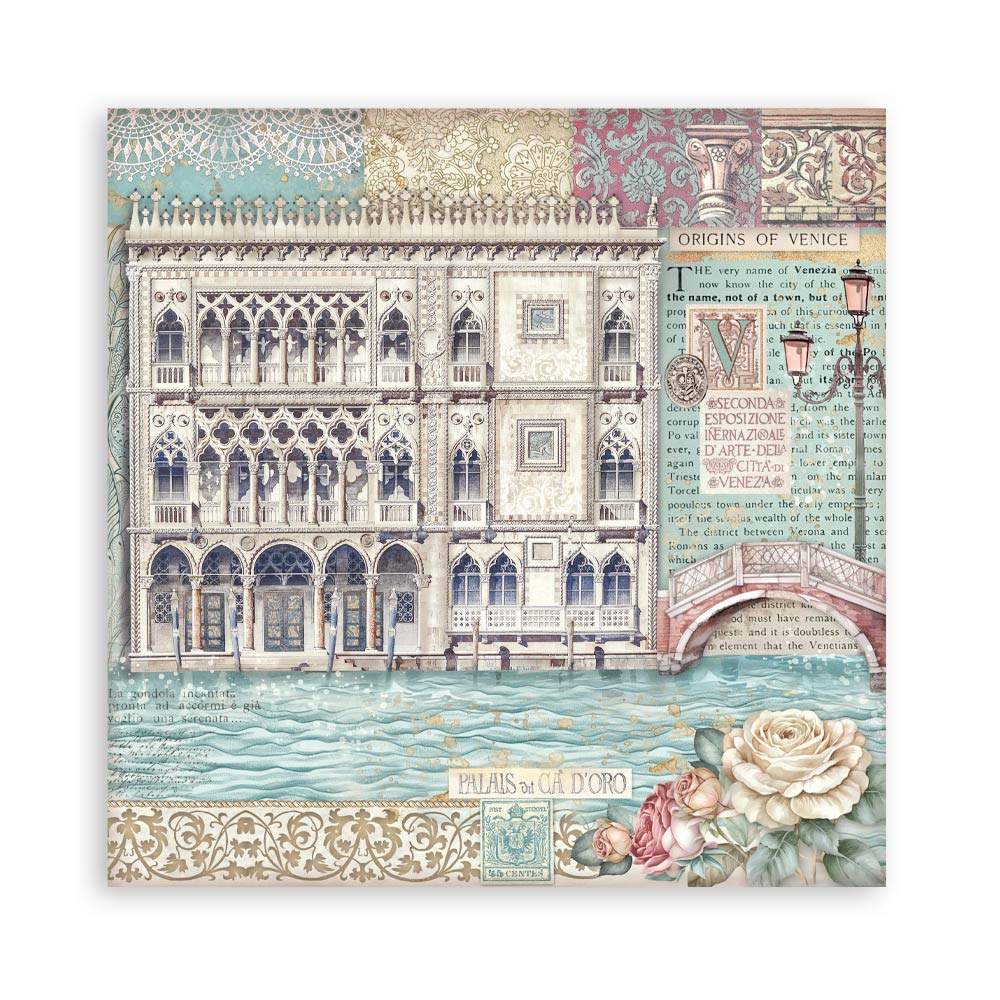 Stamperia Venice City of Art 8x8 Paper Pad