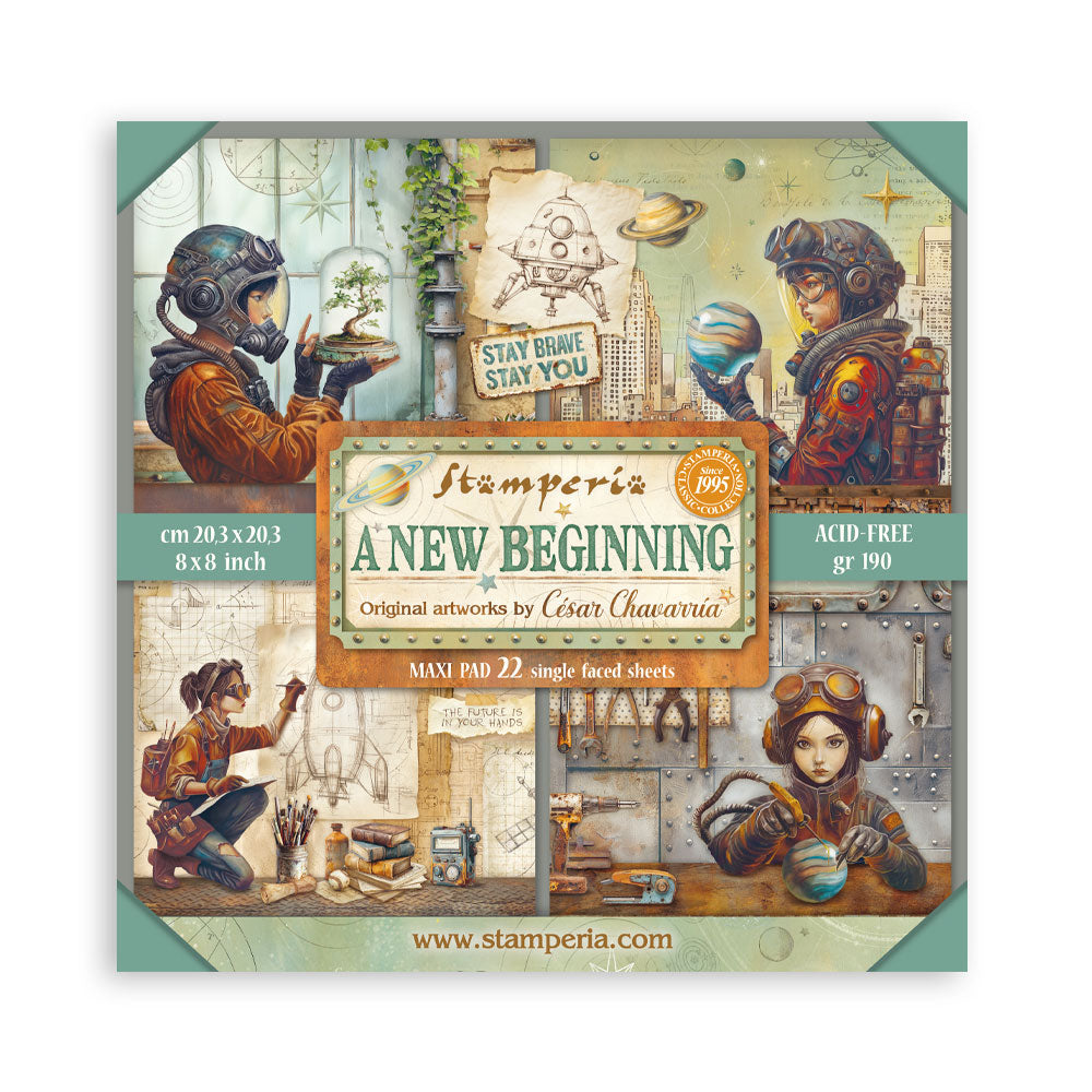 Stamperia A New Beginning 8x8 Paper Pad