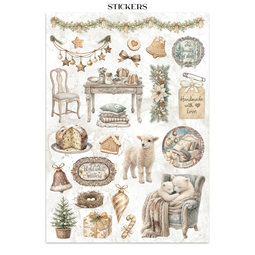 PRE-ORDER Stamperia White Christmas Junk Journal