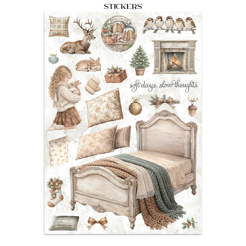 PRE-ORDER Stamperia White Christmas Junk Journal