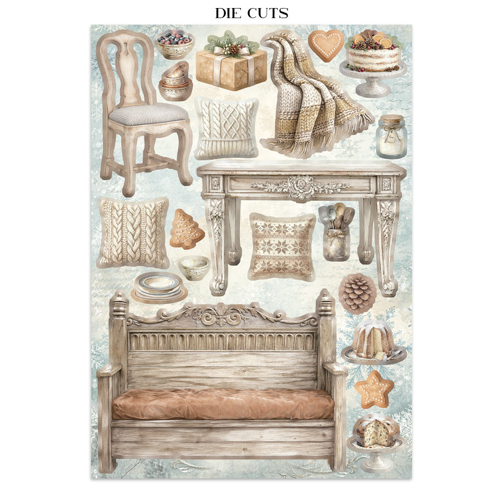 PRE-ORDER Stamperia White Christmas Junk Journal