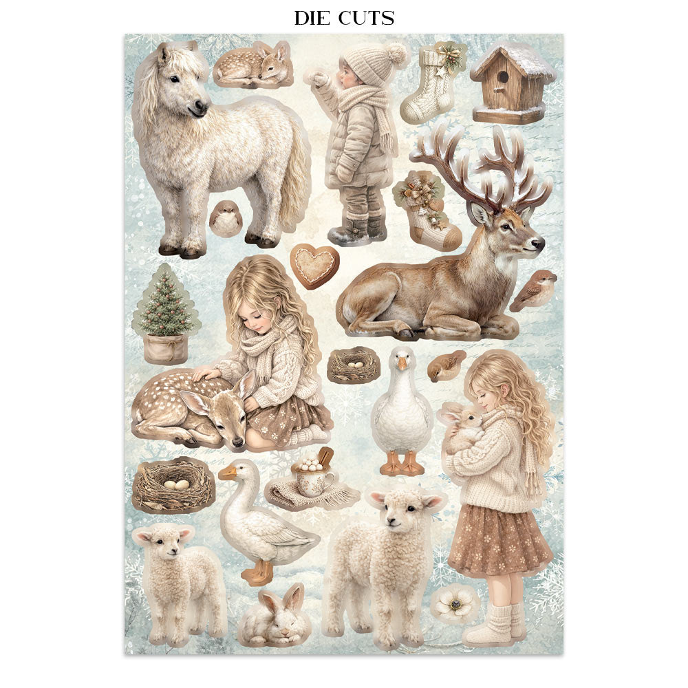 PRE-ORDER Stamperia White Christmas Junk Journal
