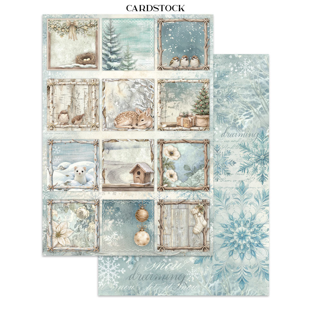 PRE-ORDER Stamperia White Christmas Junk Journal