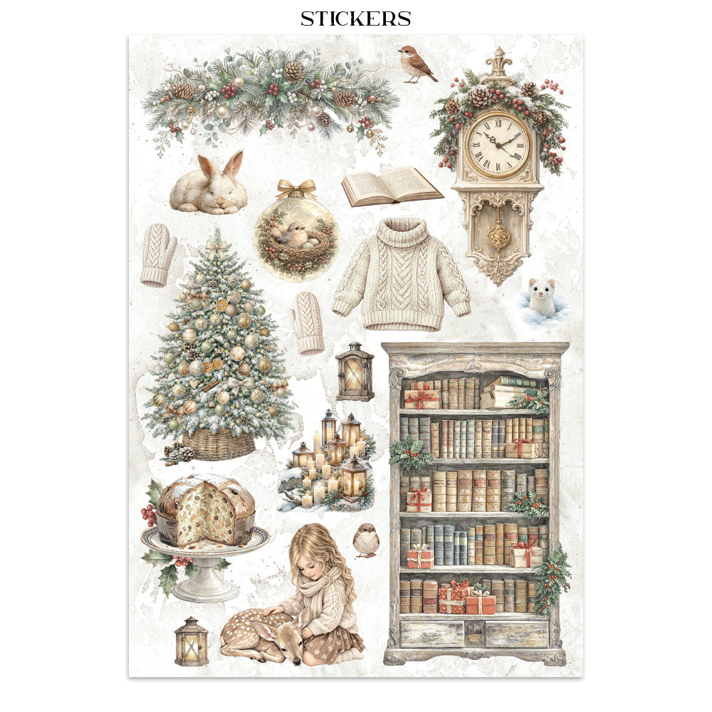 PRE-ORDER Stamperia White Christmas Junk Journal