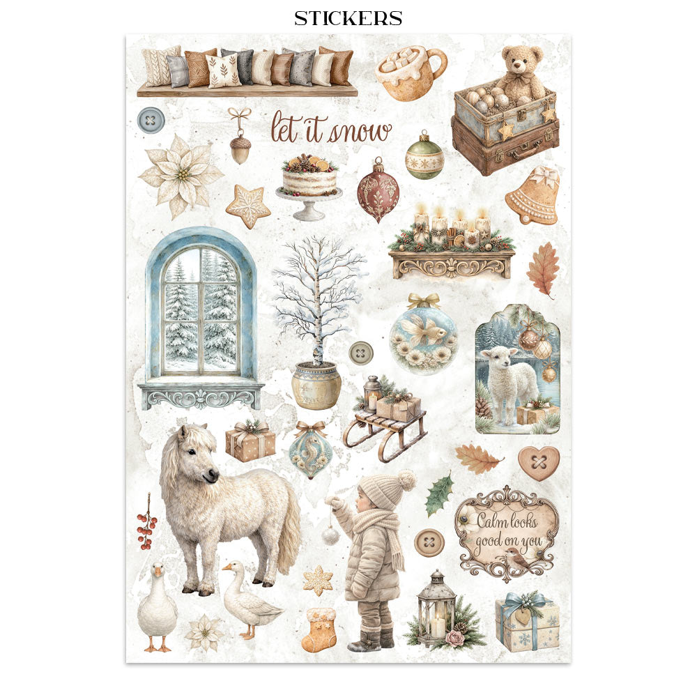PRE-ORDER Stamperia White Christmas Junk Journal