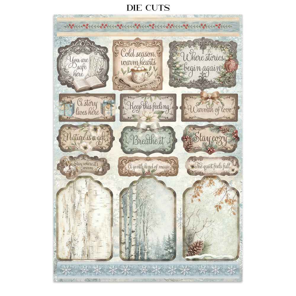PRE-ORDER Stamperia White Christmas Junk Journal