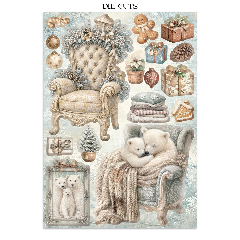 PRE-ORDER Stamperia White Christmas Junk Journal