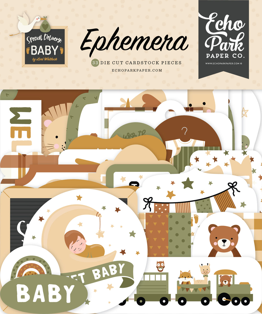 Echo Park Ephemera - Special Delivery Baby