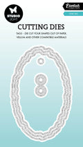 Studio Light Cutting Die Torn Edge Tag Oval Essentials