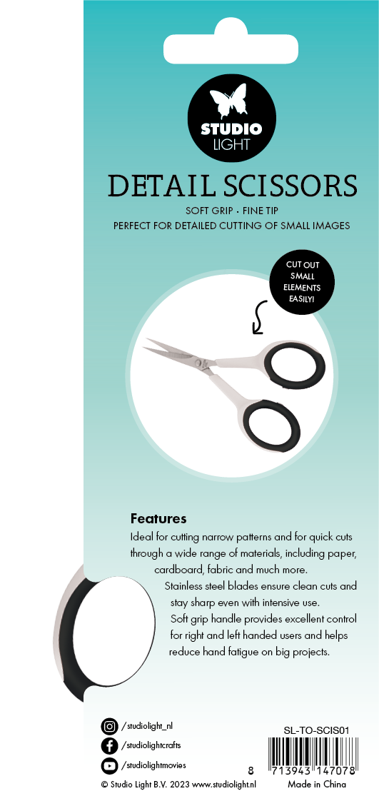 Studio Light Detail Scissor Soft Grip Fine Tip