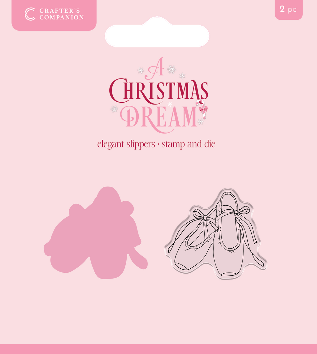 Sara Signature A Christmas Dream Stamp and Die - Elegant Slippers