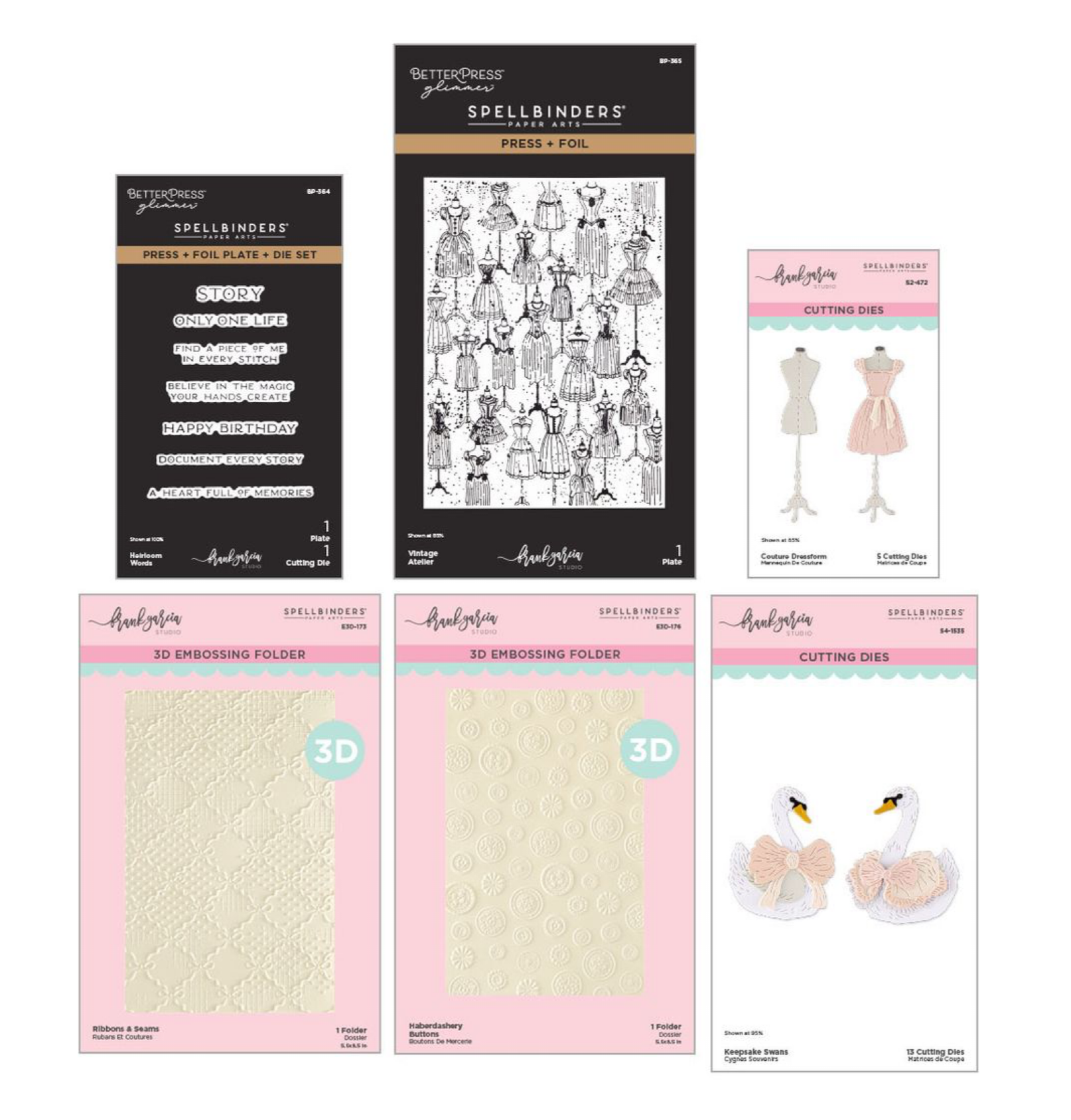 PRE-ORDER Spellbinders Frank Garcia I Want It All Bundle Buttons & Keepsakes