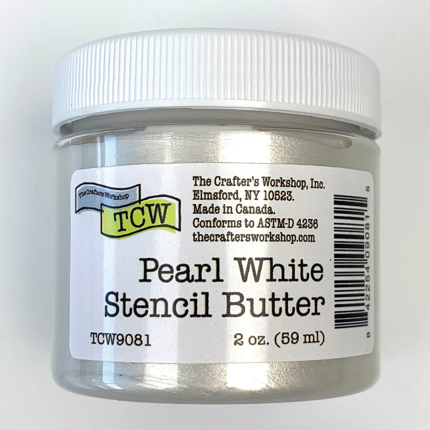 The Crafters Workshop (TCW) Stencil Butter 1 oz - Pearl White