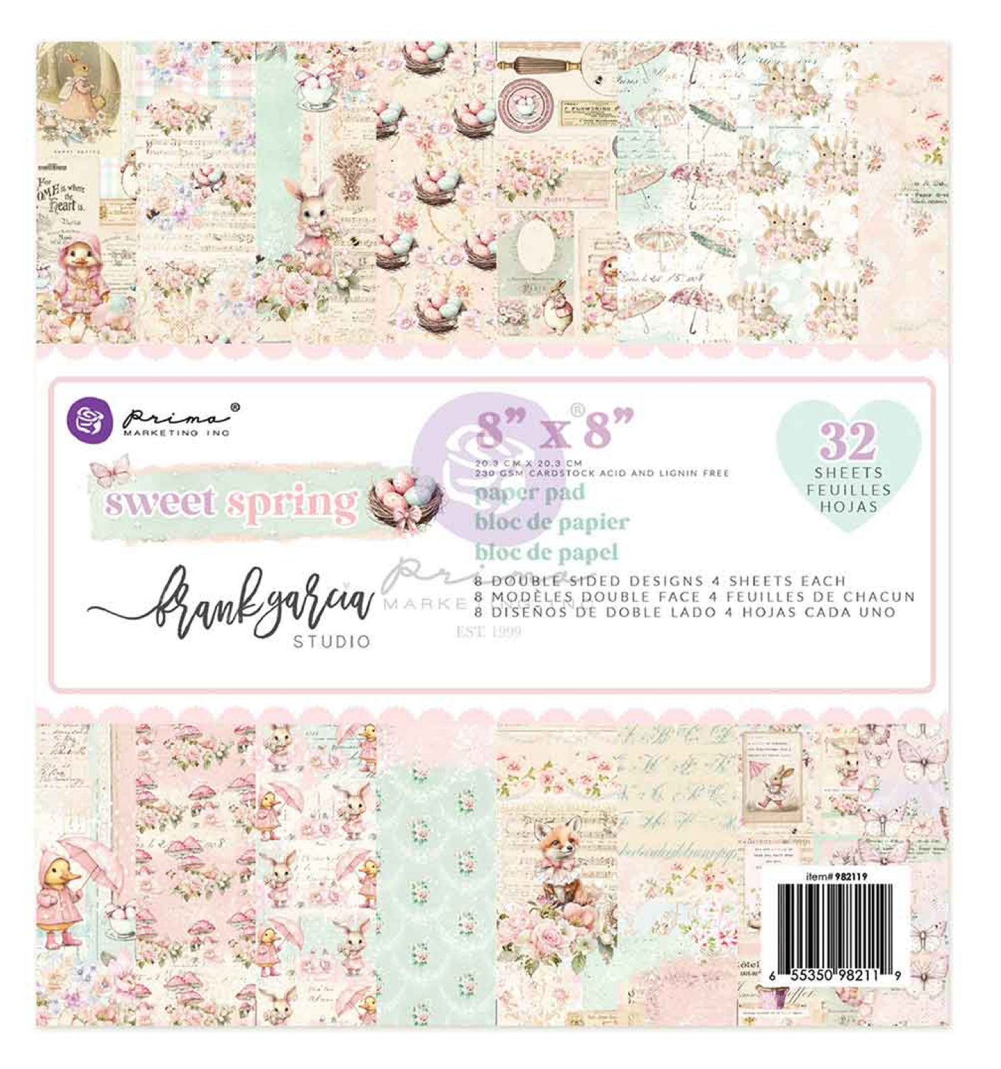 Prima Marketing Frank Garcia Sweet Spring Collection 8x8 Paper Pad