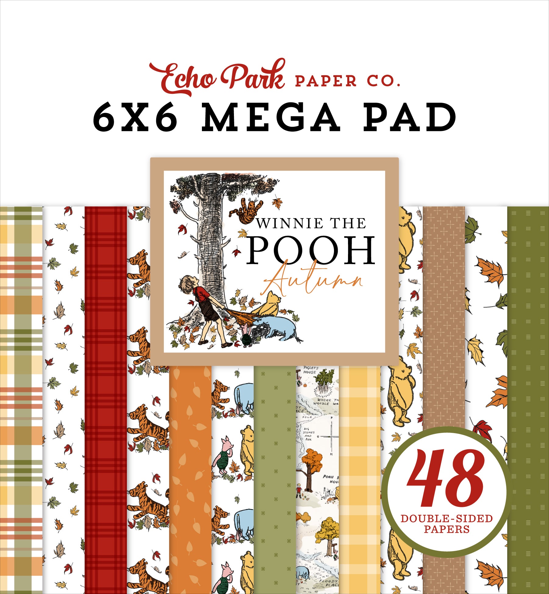 Echo Park 6x6 Paper Pad - Winnie the Pooh Autumn