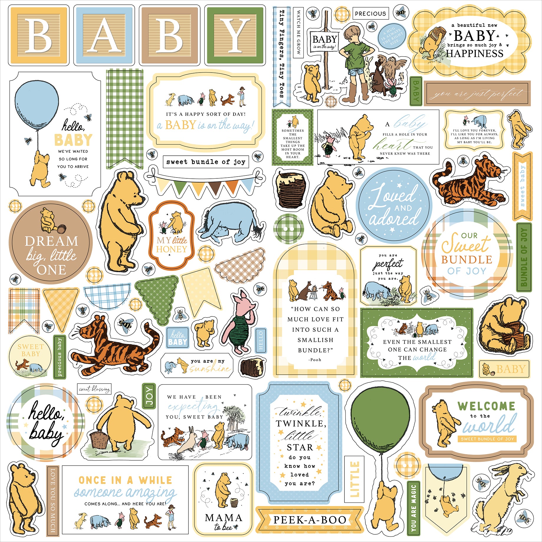 Echo Park Winnie the Pooh Baby Element Sticker