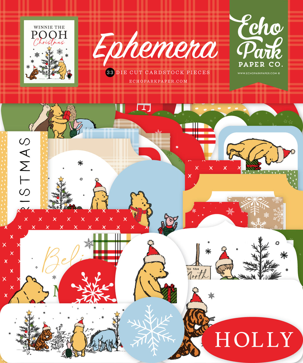 Echo Park Winnie the Pooh Christmas Ephemera