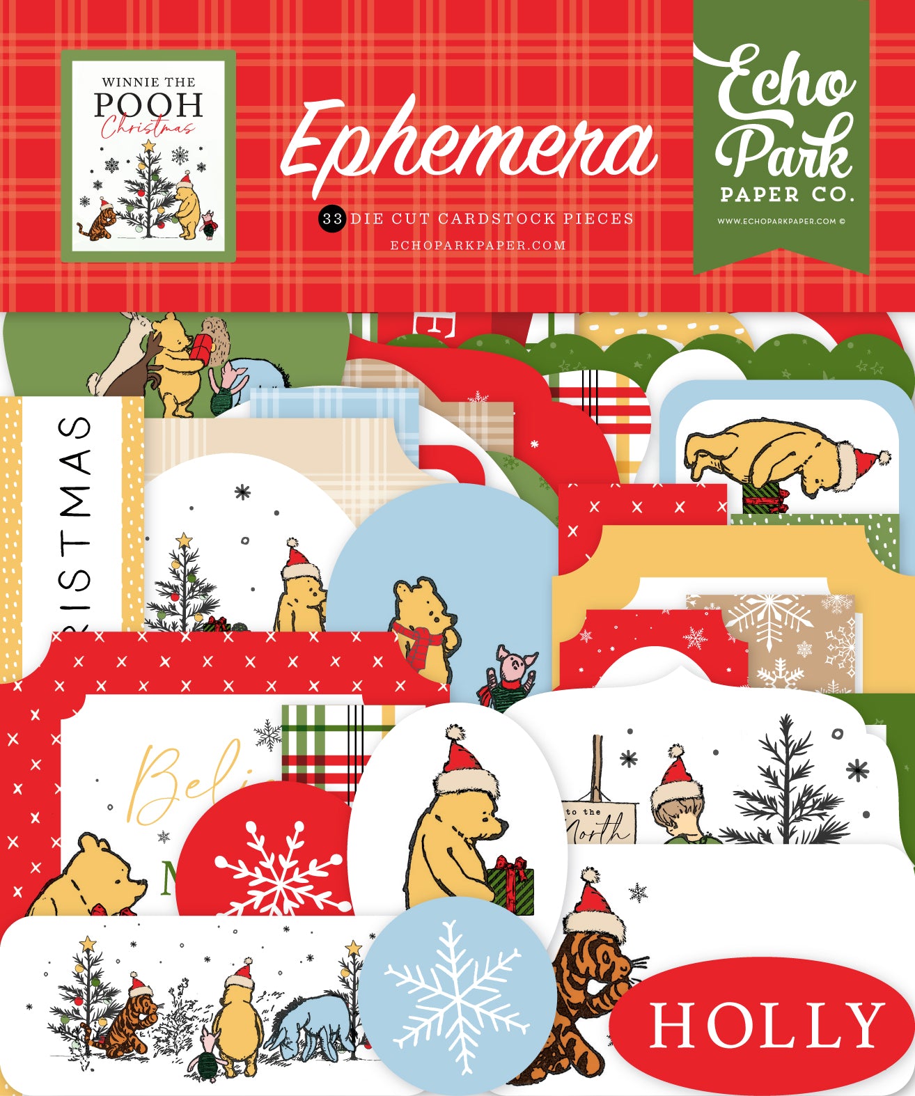 Echo Park Winnie the Pooh Christmas Ephemera