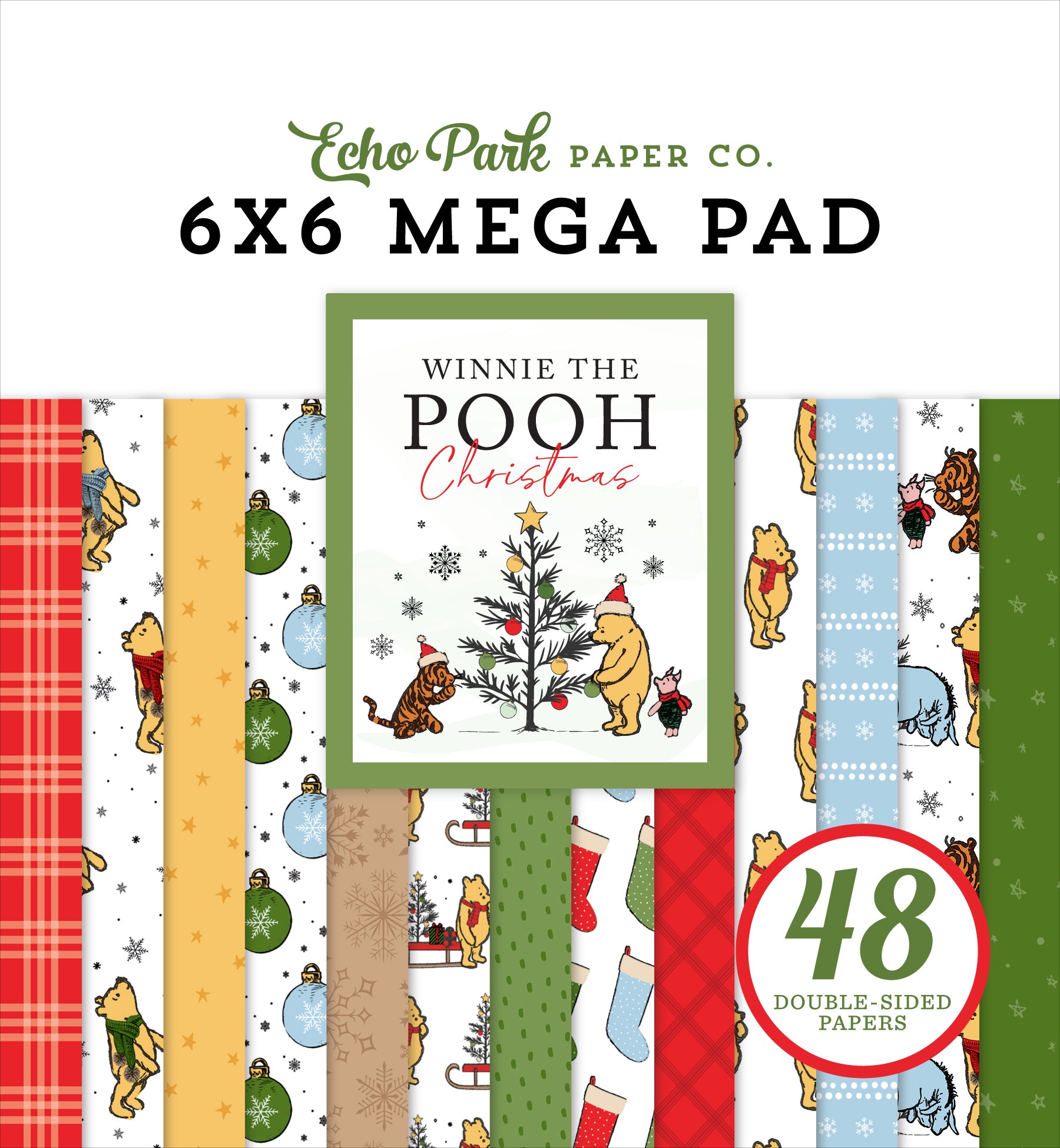 Echo Park 6x6 Paper Pad - Winnie the Pooh Christmas