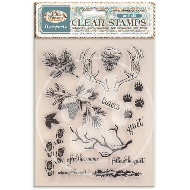 PRE-ORDER Stamperia White Christmas Clear Stamps