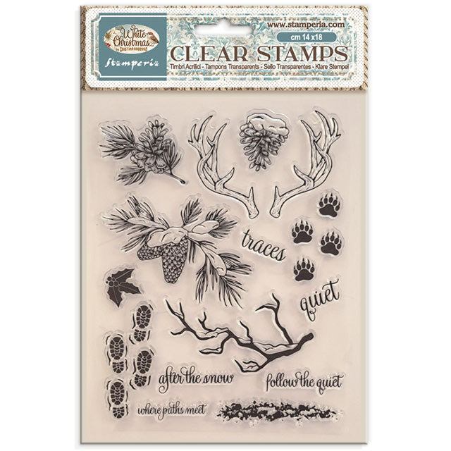 PRE-ORDER Stamperia White Christmas Clear Stamps