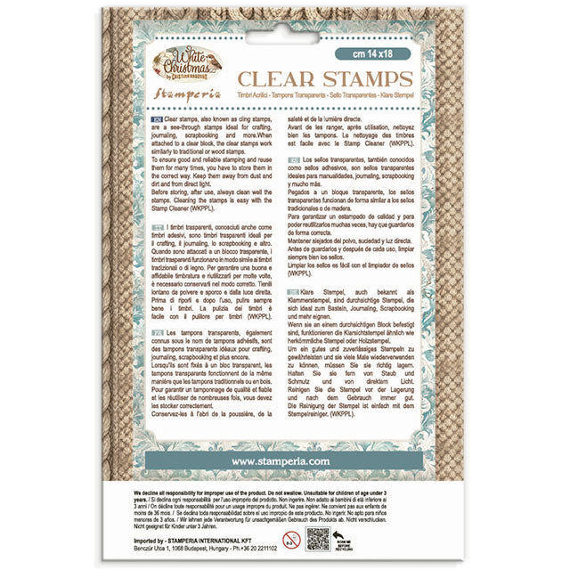 PRE-ORDER Stamperia White Christmas Clear Stamps