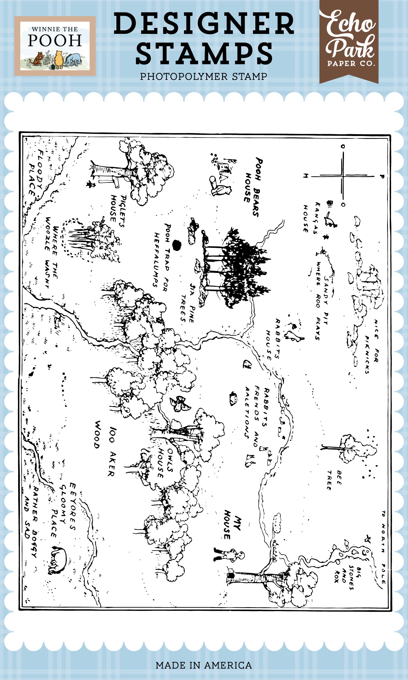 Echo Park Winnie the Pooh 100 Acre Woods A2 Stamp Set